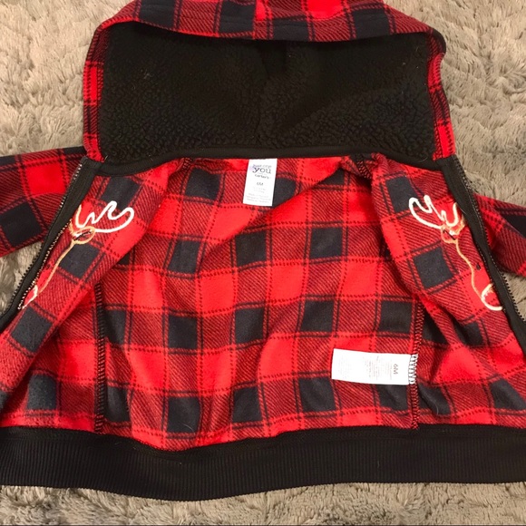 CARTER’S Just One You Infant Fleece Plaid Jacket - Picture 4 of 7